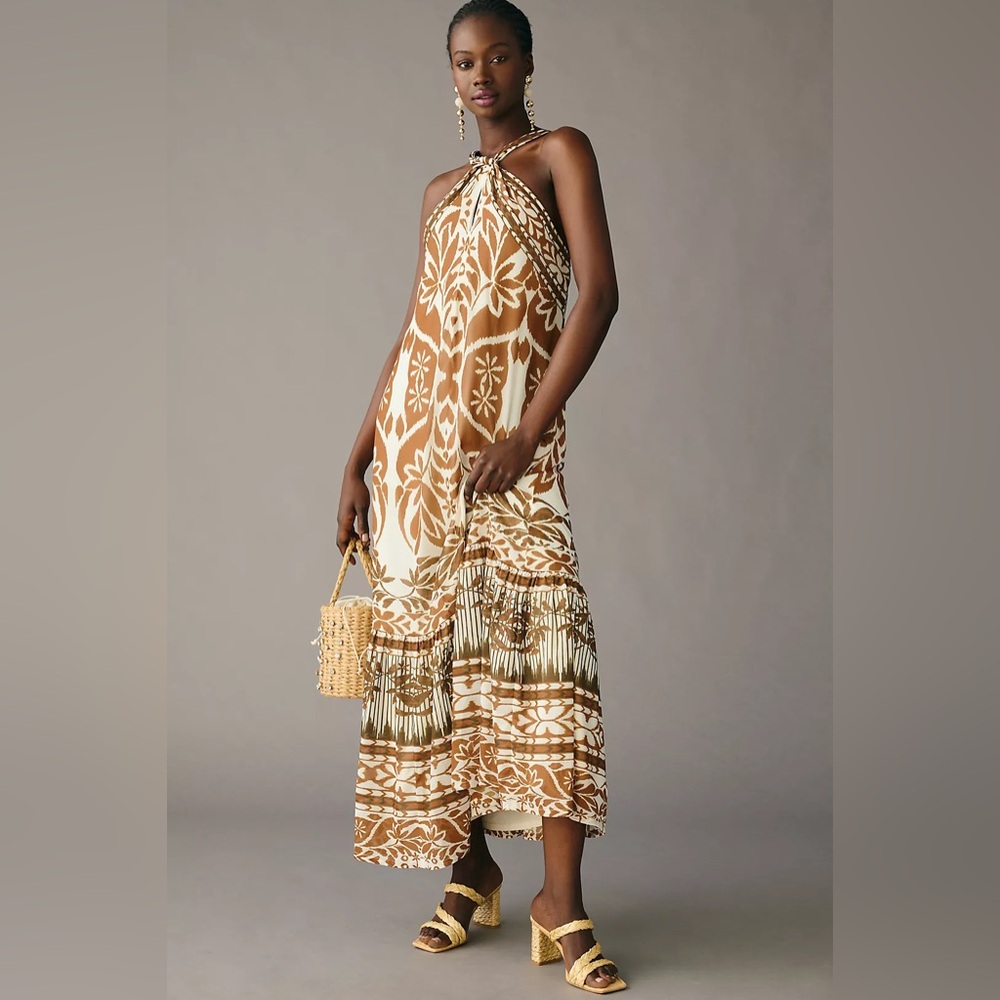 Vineet Bahl by Anthropologie Printed Halter Dress size M - Picture 10 of 10